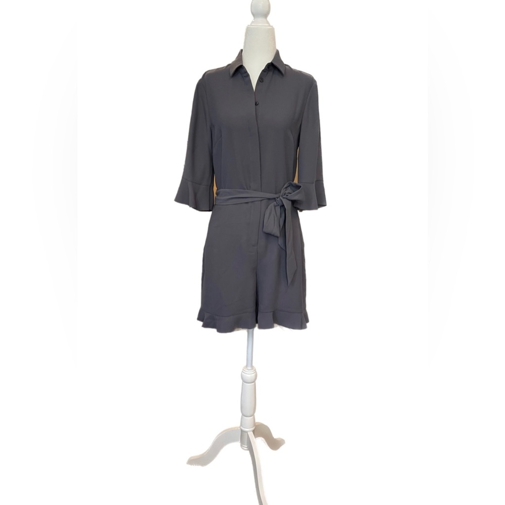 Banana Republic NWT Gray Ruffle Cuff Romper, Size - “0”